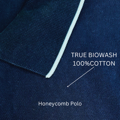 Solid Unisex Premium Navy Blue Polo T-Shirt