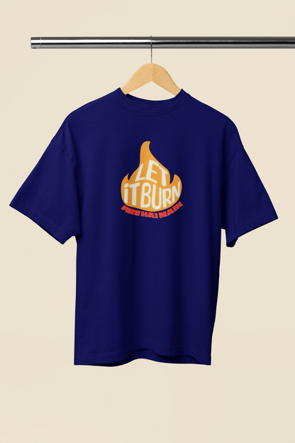 Fire Hai Mai Navy Blue Oversized T-Shirt – Unisex Streetwear