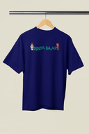 Punya Paap Graphic Navy Blue Oversized Unisex T-Shirt | Desi Graphic