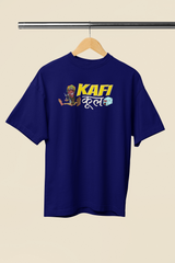Kafi Cool Navy Blue Oversized Unisex T-Shirt | Desi Graphic