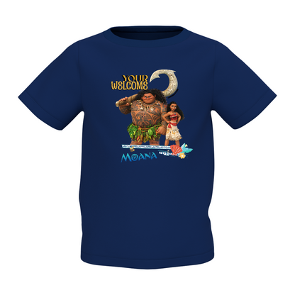 Moana Graphic Navy Blue Printed T-Shirt Stylish Cartoon Tee