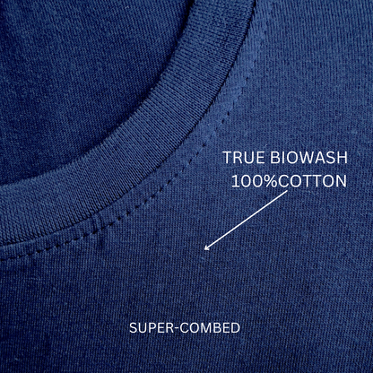 Slpping society half sleeve navy bule round neck t-shirt for women by hello