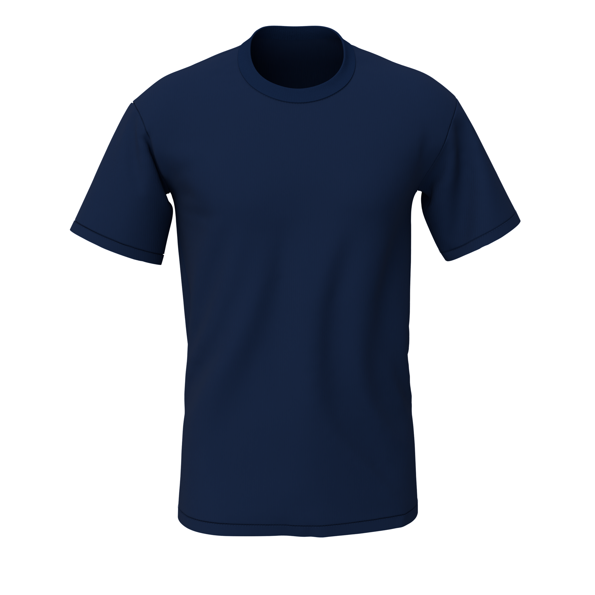 Plain round neck t-shirt - s / navy blue / men’s