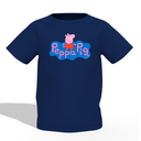 Peppa Cartoon Graphic Kid’s Navy Blue Round Neck Printed T-Shirt