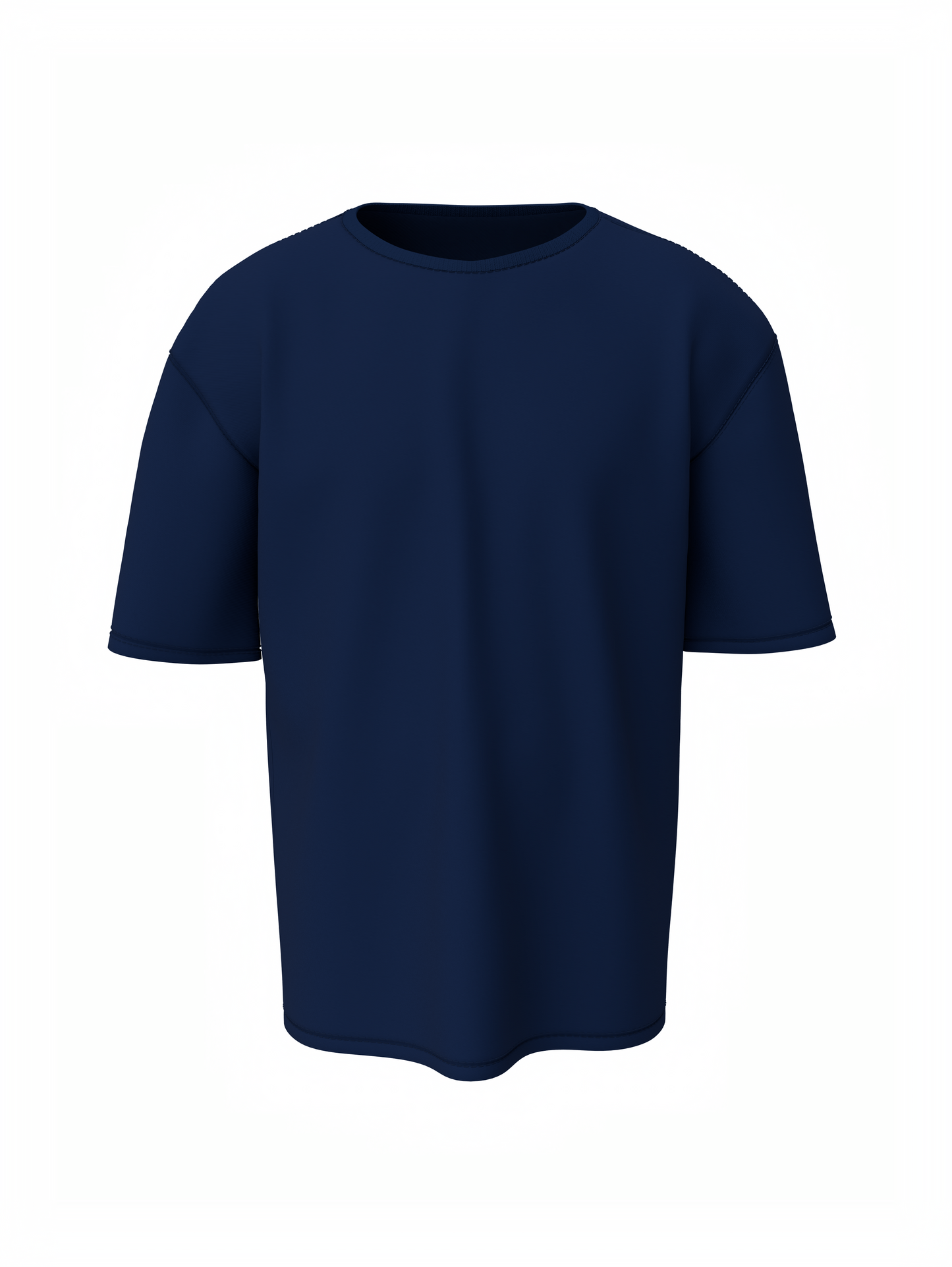 Plain oversized t-shirt - s / navy blue