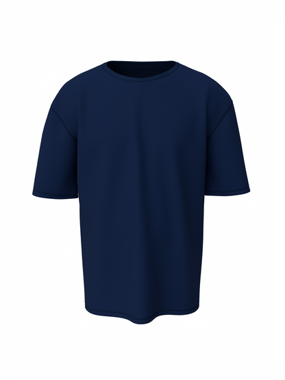 Plain oversized t-shirt - s / navy blue