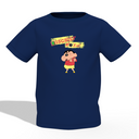 Shinchan Cartoon Graphic Kid’s Navy Blue Printed T-Shirt