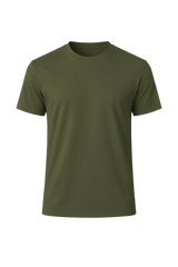 Olive Green Bulk Unisex Round Neck Half Sleeve T-Shirt