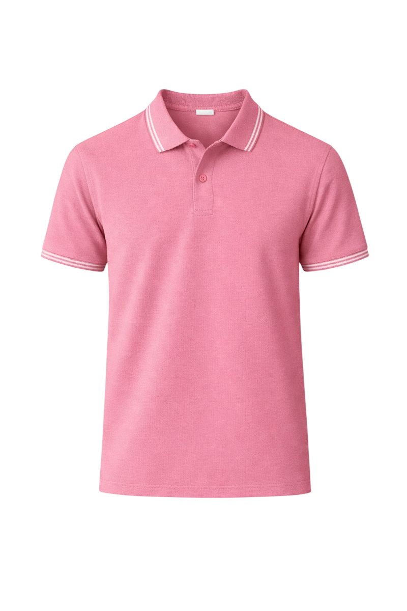 Bulk Unisex Onion Pink Polyester Polo T-Shirt