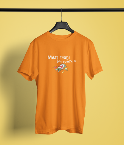 Mast Thodi Der So Jata Hu Unisex Orange Round Neck T-Shirt