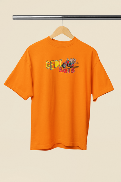 Gedi Bois Graphic Orange Oversized Unisex T-Shirt – Trendy