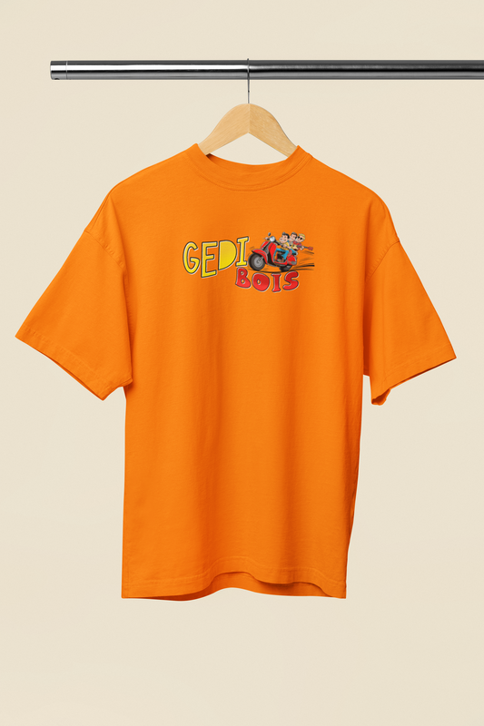 Gedi Bois Graphic Orange Oversized Unisex T-Shirt – Trendy
