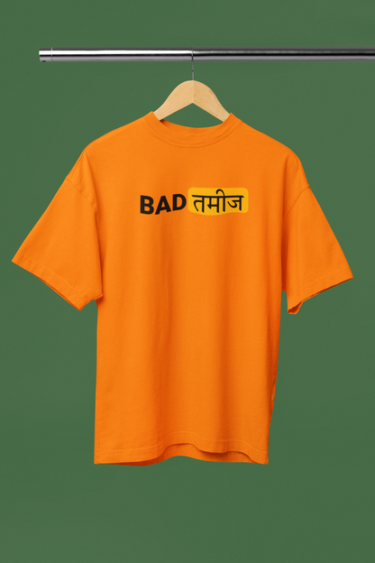 Batmeez Graphic Orange Oversized Unisex T-Shirt Stylish Wear