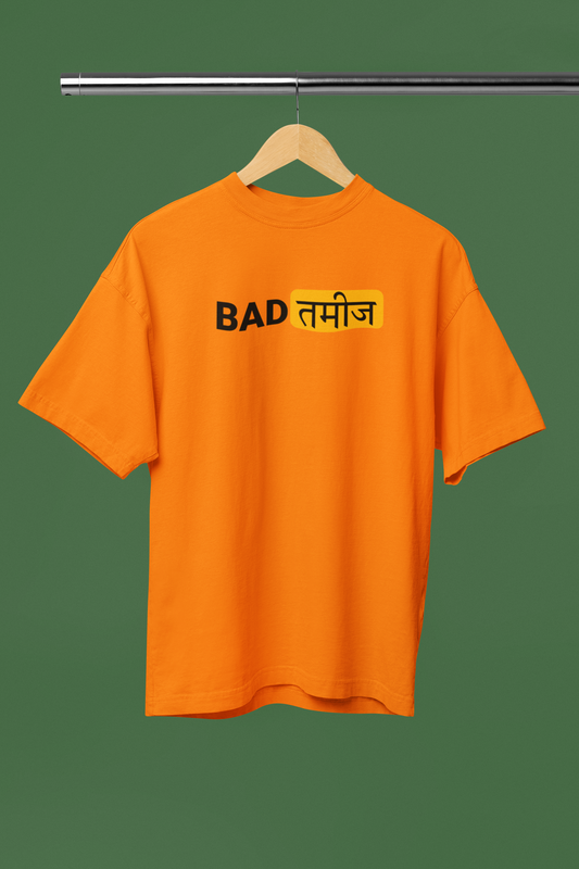 Batmeez Graphic Orange Oversized Unisex T-Shirt Stylish Wear
