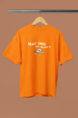 Thodi Der So Jata Hu Graphic Orange Oversized Unisex T-Shirt