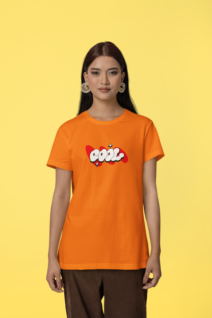 Cool Stars Half Sleeve Lavender Round Neck T-Shirt for Women