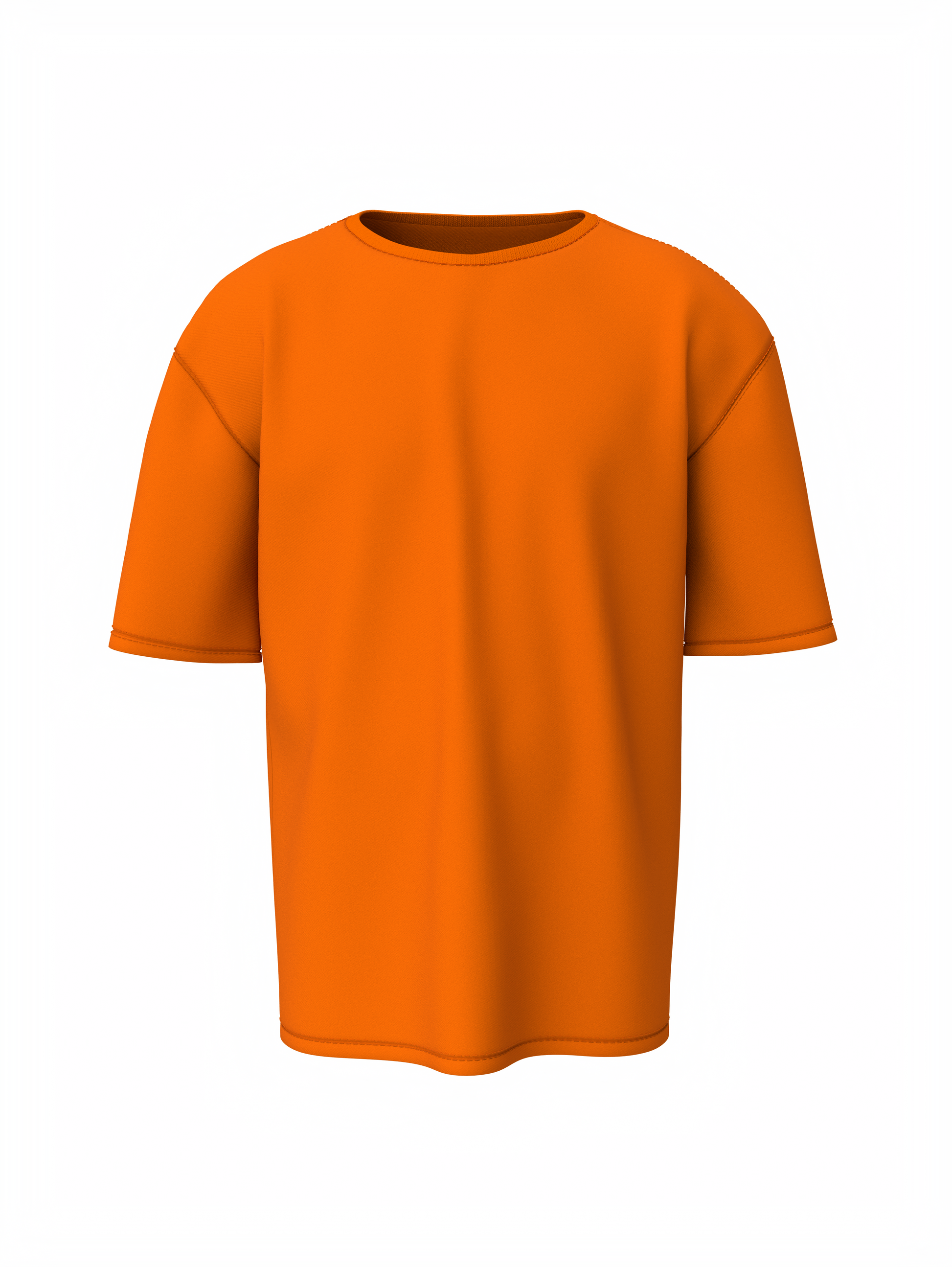 Plain oversized t-shirt - s / orange
