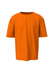 Plain oversized t-shirt - s / orange