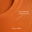 Plain Half Sleeve Orange  Round Neck T-Shirt For Men By Hello Swanky