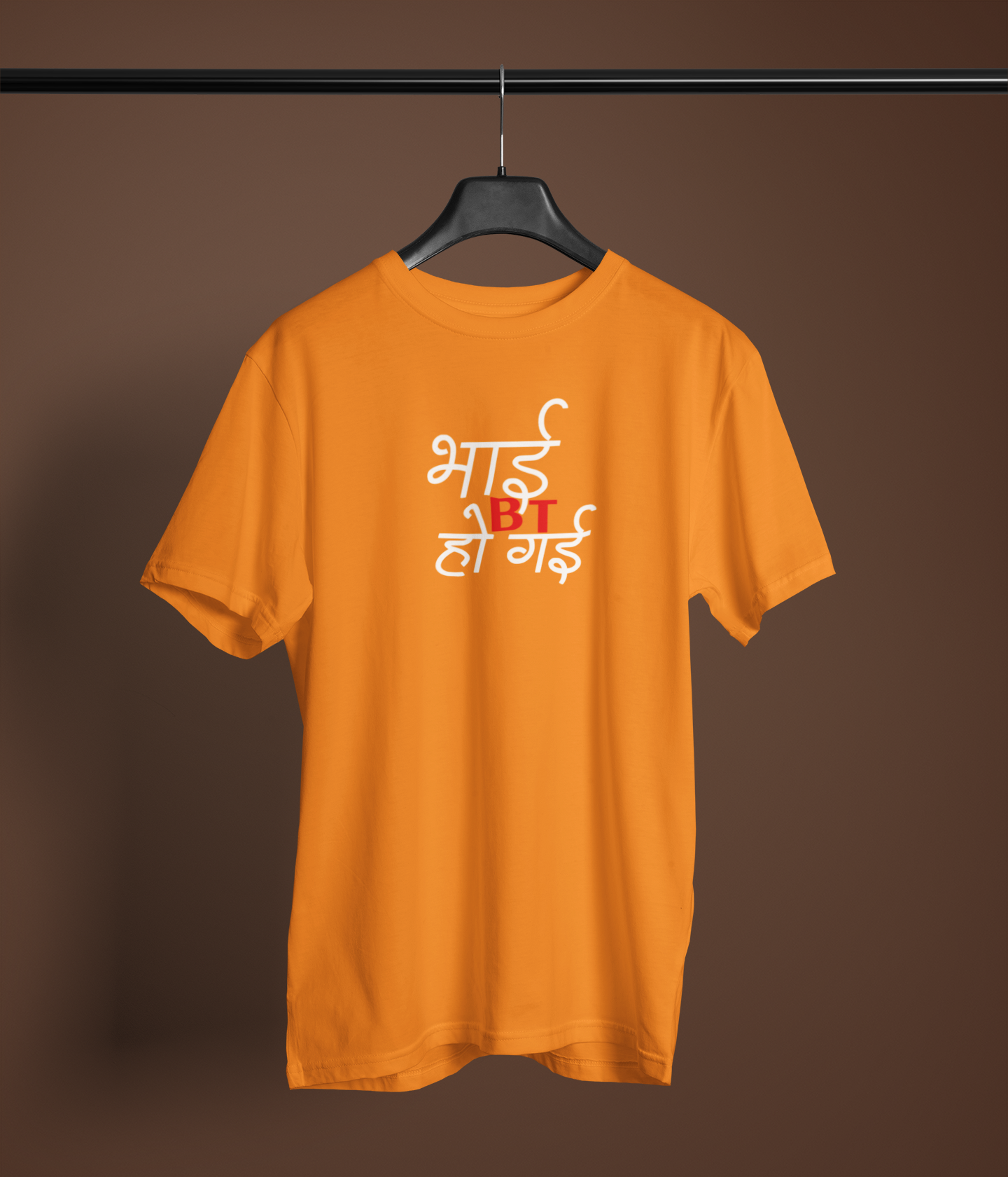 Bhai BT Ho Gayi Unisex Orange T-Shirt Trendy Desi Graphic