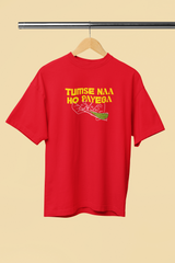 Tumse Na Ho Payega Red Oversized Unisex T-Shirt | Desi Graphic