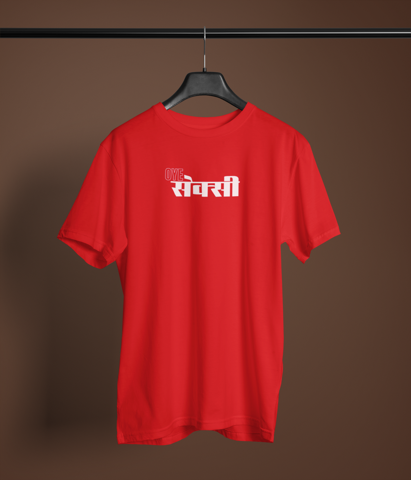 Oye Sexy Unisex Red Round Neck T-Shirt | Desi Graphic