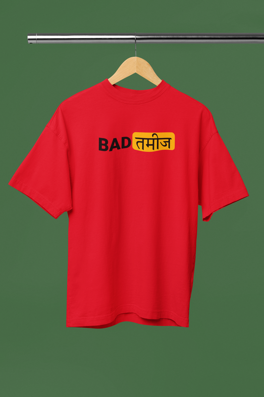 Batmeez Graphic Red Oversized Unisex T-Shirt Stylish Wear