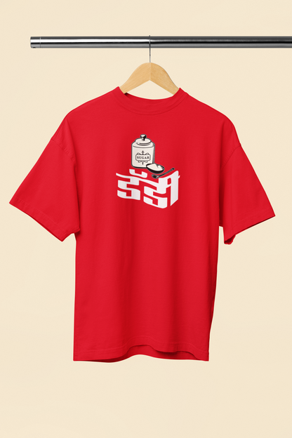 Sugar Daddy Red Oversized Unisex T-Shirt Desi Graphic Tee