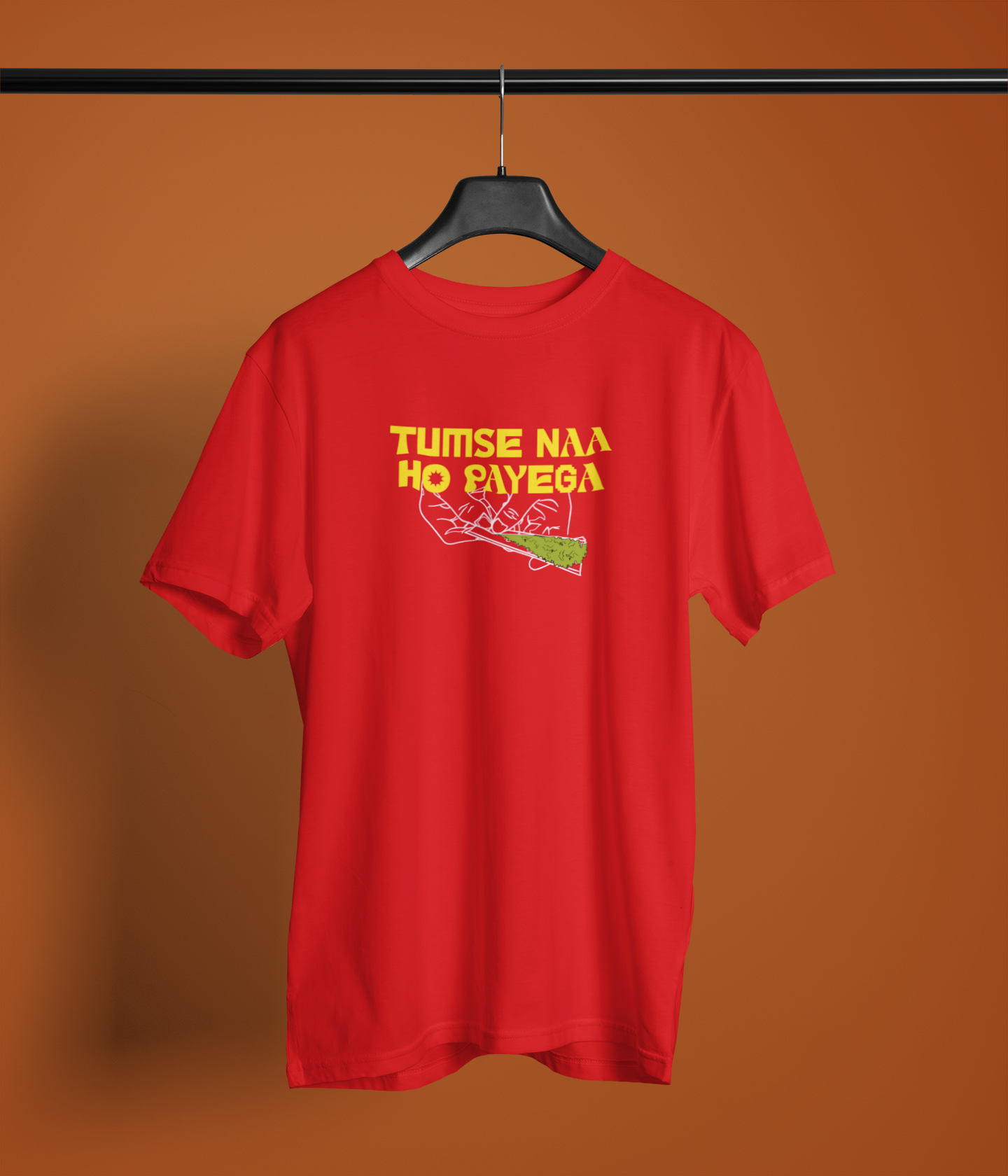 Tumse Na Ho Payega Unisex Red Round Neck T-Shirt for Men