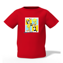 Doodle Graphic Kid’s Red Printed T-Shirt