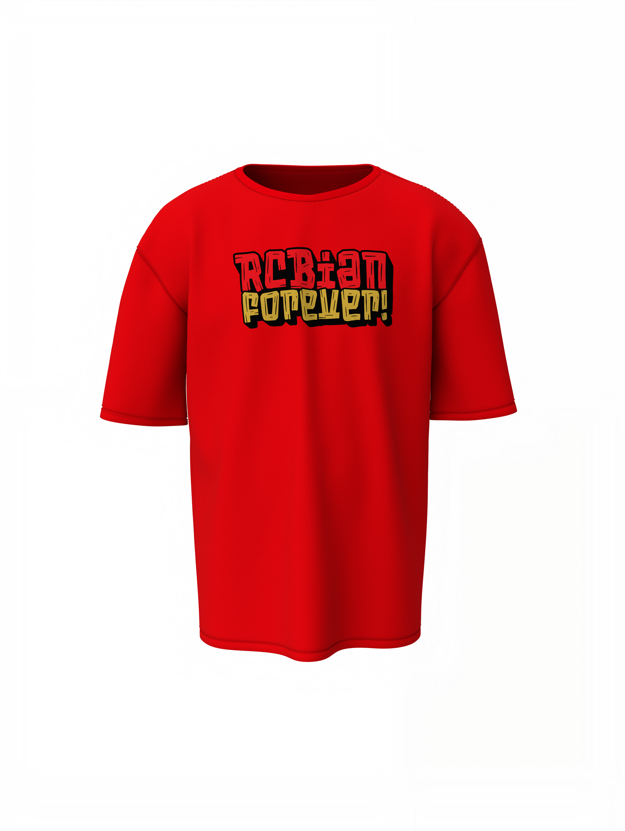 Red & Gold Legacy RCBian Oversized T-Shirts