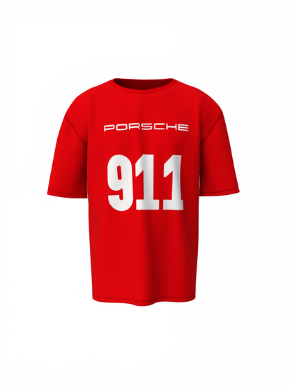 Porsche 911 Oversized T-Shirt for Racing Streetwear Style Tee