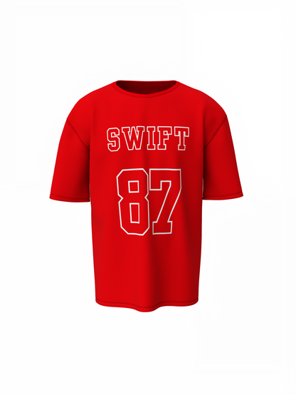 Taylor Swift's 87 Graphic Oversized T-Shirt Fans Style Tees