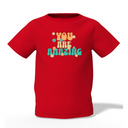 You Are Amazing Kid’s Red Printed T-Shirt