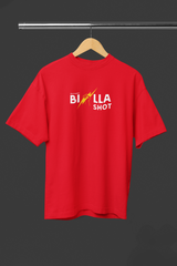 Billa Shot Red Oversized Unisex T-Shirt | Desi Graphic