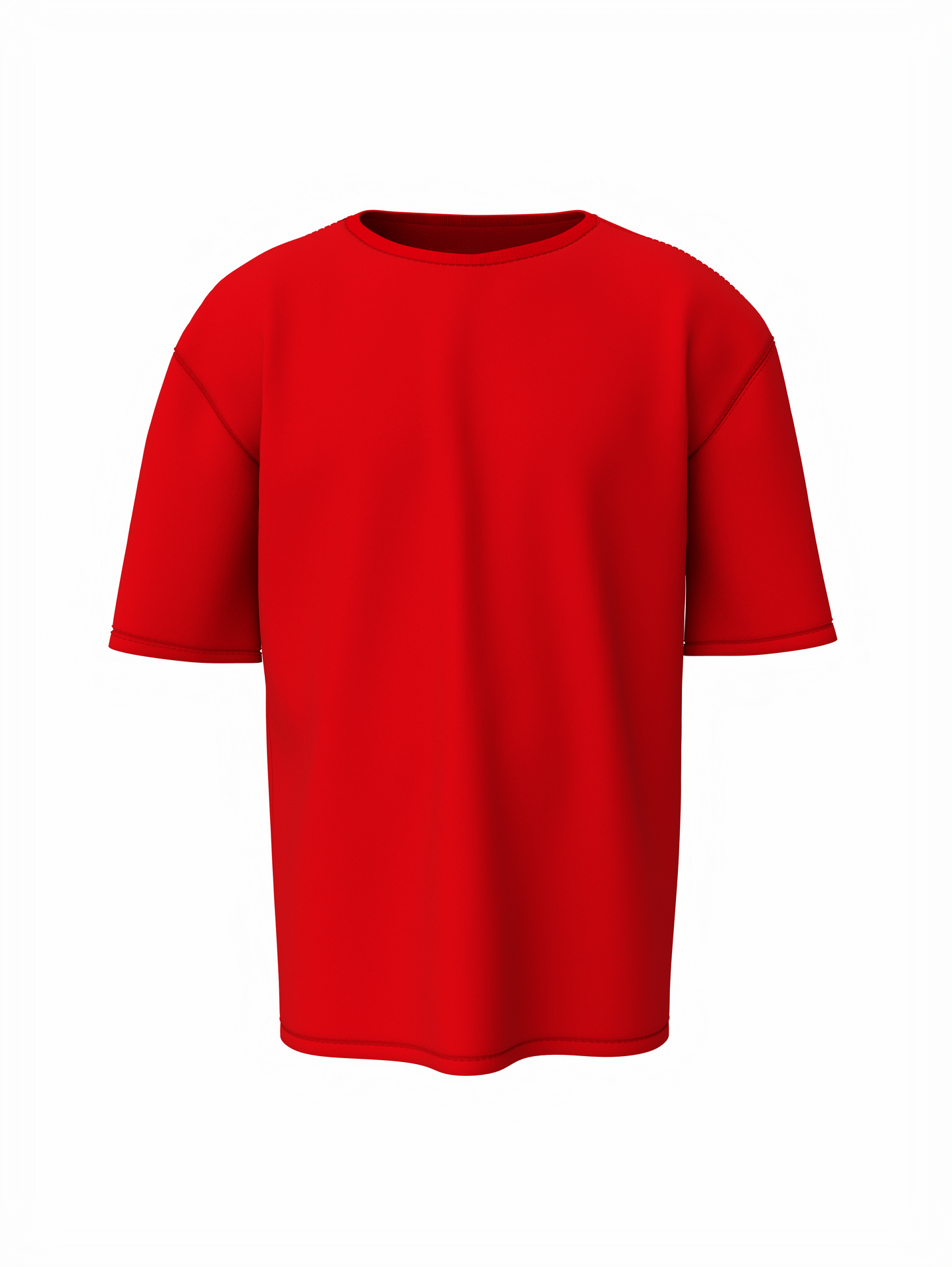 Plain oversized t-shirt - s / red