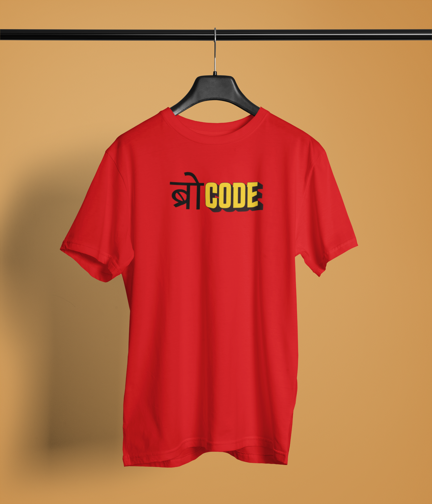 Brocode Unisex Red Round Neck T-Shirt | Desi Graphic