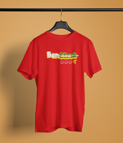 Benstock Unisex Red Round Neck T-Shirt Stylish Desi Graphic