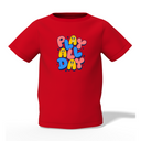 Play All Day Graphic Kid’s Red Round Neck Printed T-Shirt