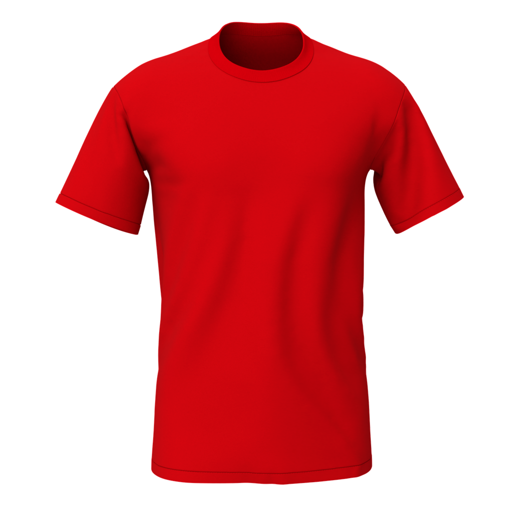 Bulk Unisex Red Round Neck T-shirt