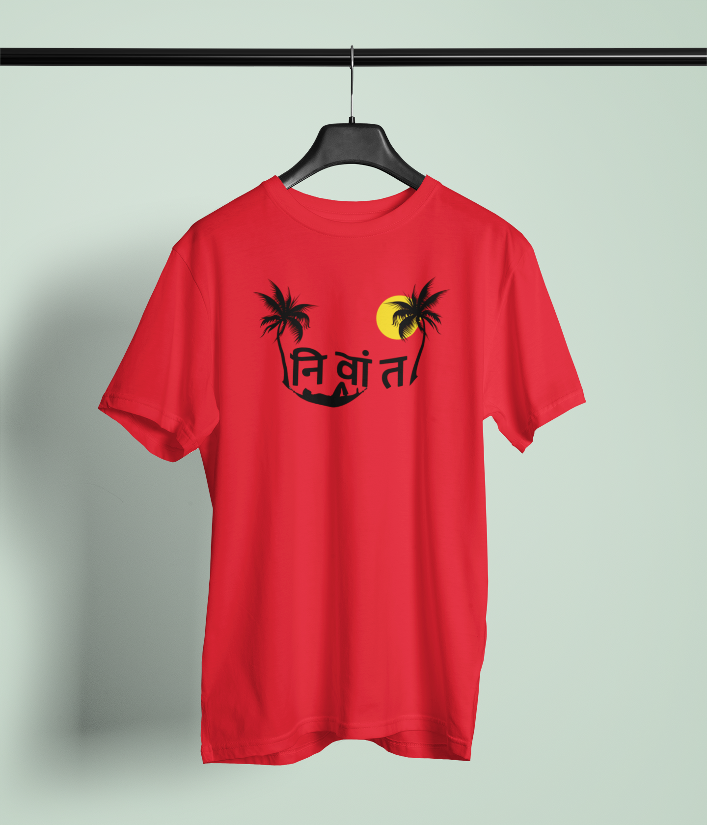 Nivant Marathi Oversized T-Shirt Red | Hello Swanky