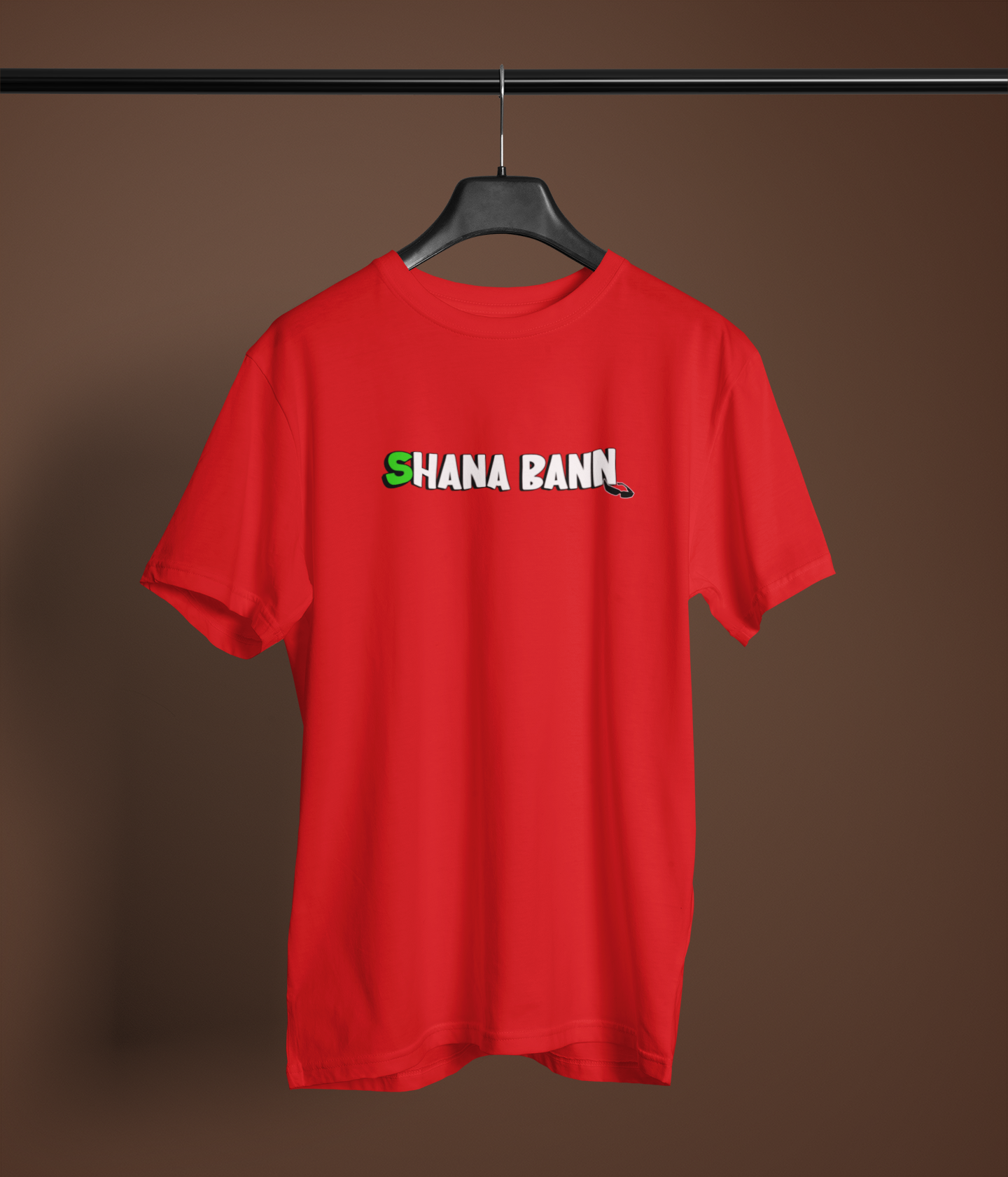 Shana Ban Unisex Red Round Neck T-Shirt | Fiery Desi Graphic Edition
