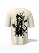 Lord Hanuman Spiritual Off White Unisex Oversized T-Shirt