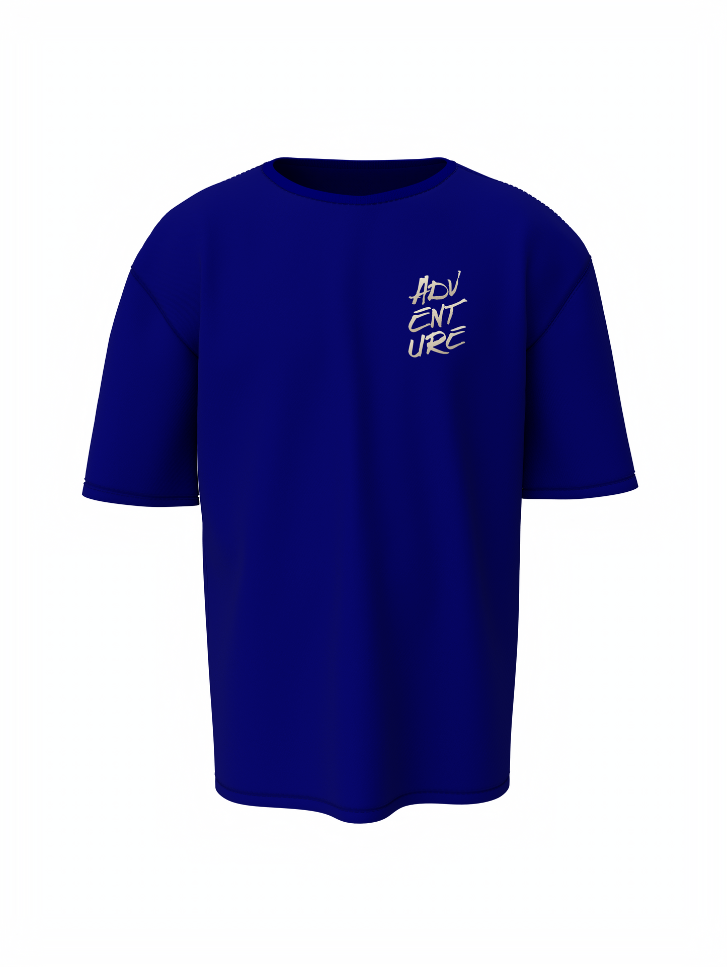Adventure Graphic Unisex Blue Oversized T-Shirt Trendy