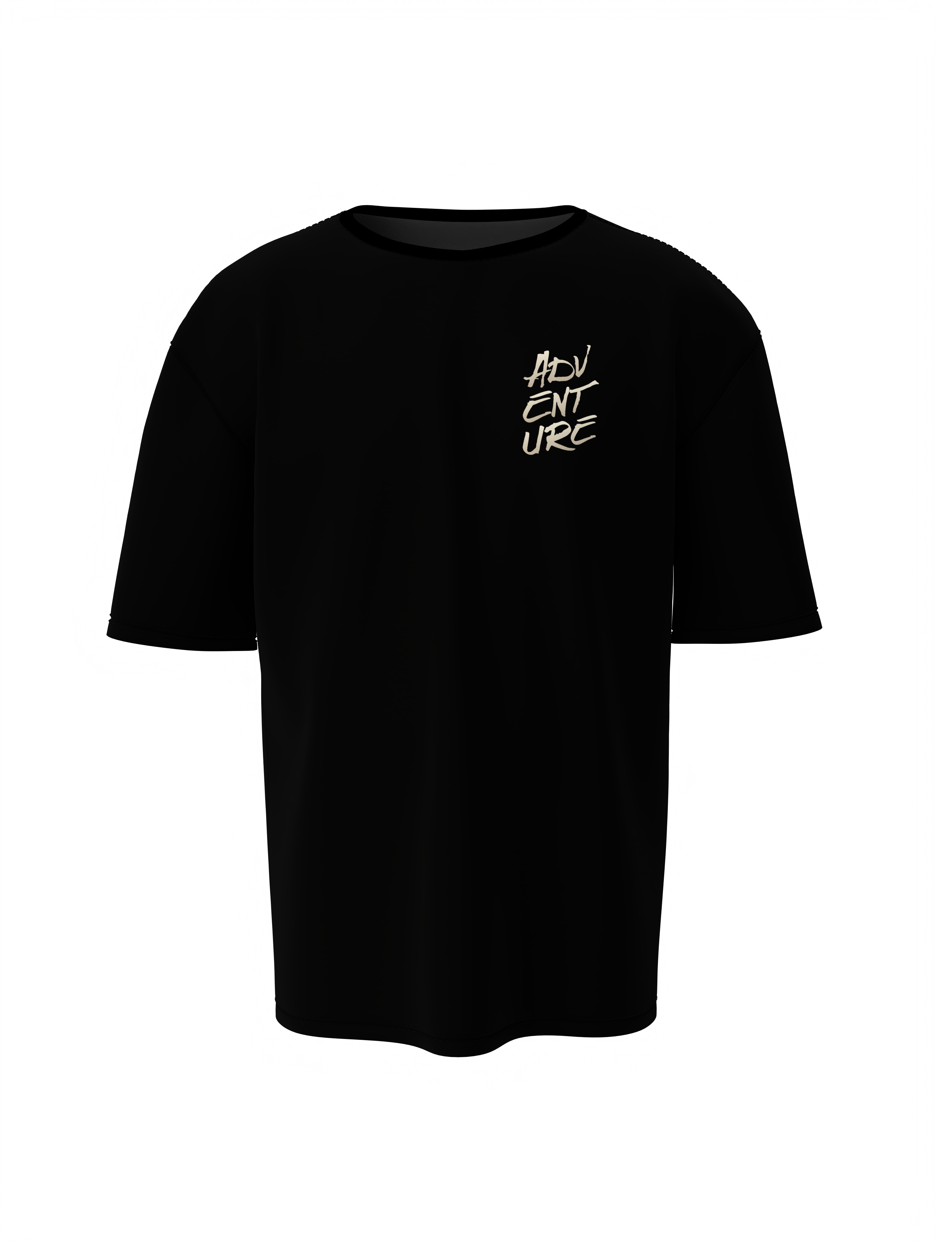 Adventure Graphic Unisex Black Oversized T-Shirt