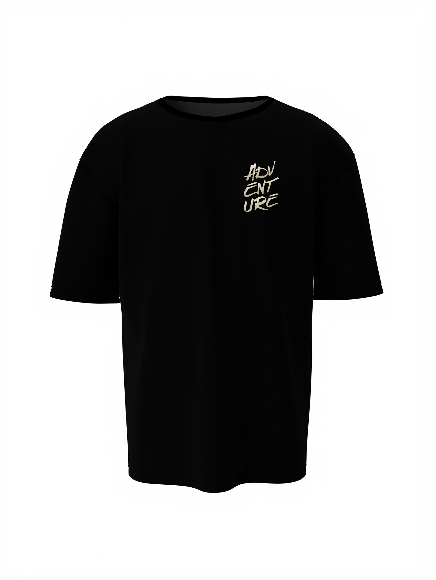 Adventure Graphic Unisex Black Oversized T-Shirt Trendy