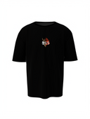 Samurai Graphic Unisex Black Oversized T-Shirt