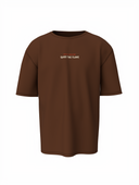 Phoenix Bird Graphic Unisex Brown Oversized T-Shirt