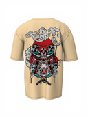 Kabuki Graphic Unisex Beige Oversized T-Shirt