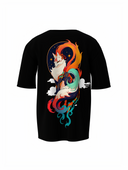Okami Graphic Unisex Black Oversized T-Shirt